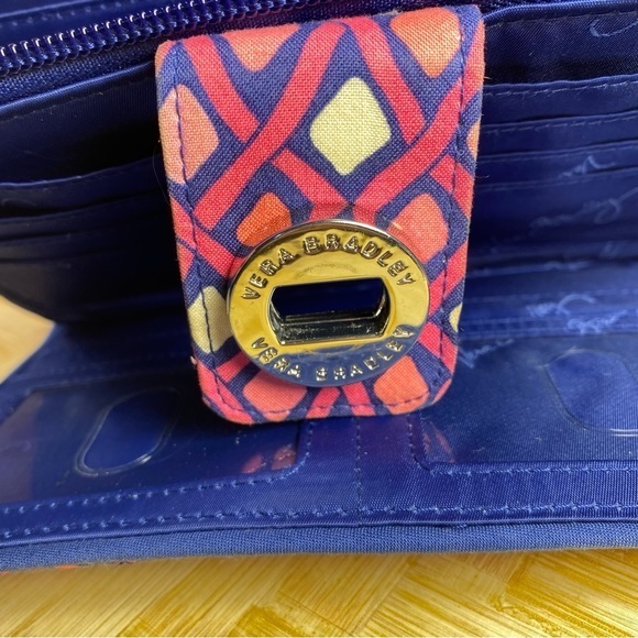 Vera Bradley Wallet Blue-Pink Zips - Picture 7 of 9